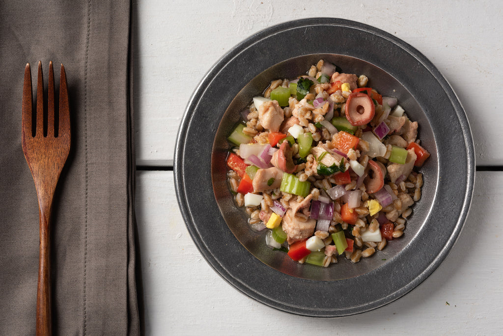 Smoked Octopus Salad with Farro